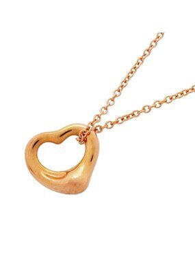 Tiffany & Co Necklace Open Heart 18k Pink Gold